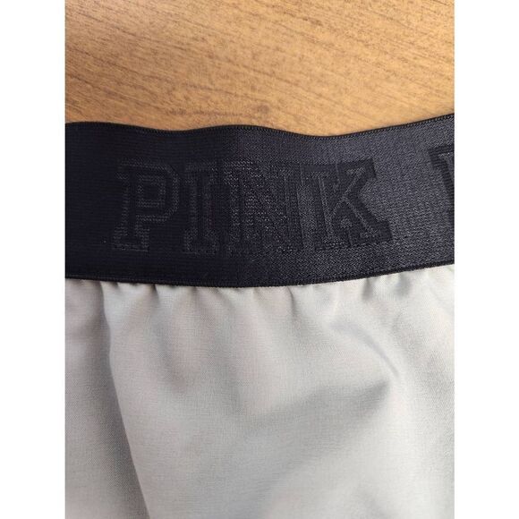 Pink LARGE grey shorts with black trim and PINK made out of Zebra font in yellow - Picture 3 of 7
